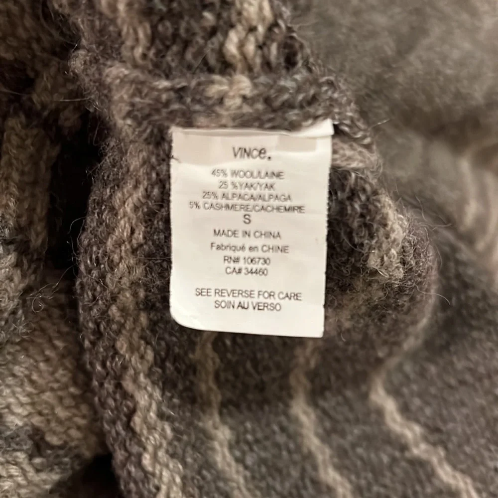 VINCE WOOL/ALPACA SWEATER COAT / CARDIGAN - Picture 8 of 9